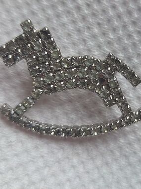 Pin Brooch Gemstone Rocking Horse Vintage Brooch